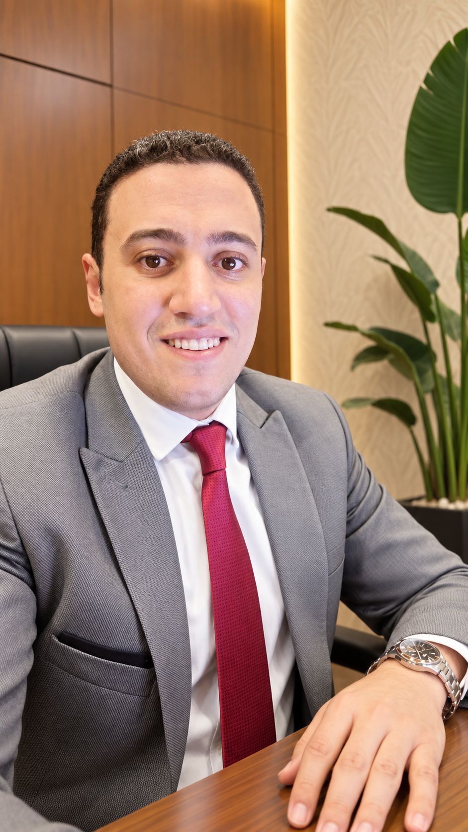 المستشار أحمد الحنفي جالسًا في مكتبه
